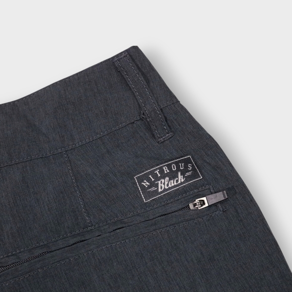 Mens Nitrous Black Stretch Hybrid Shorts Size 28 Active Breathable Dark Gray - Picture 9 of 9